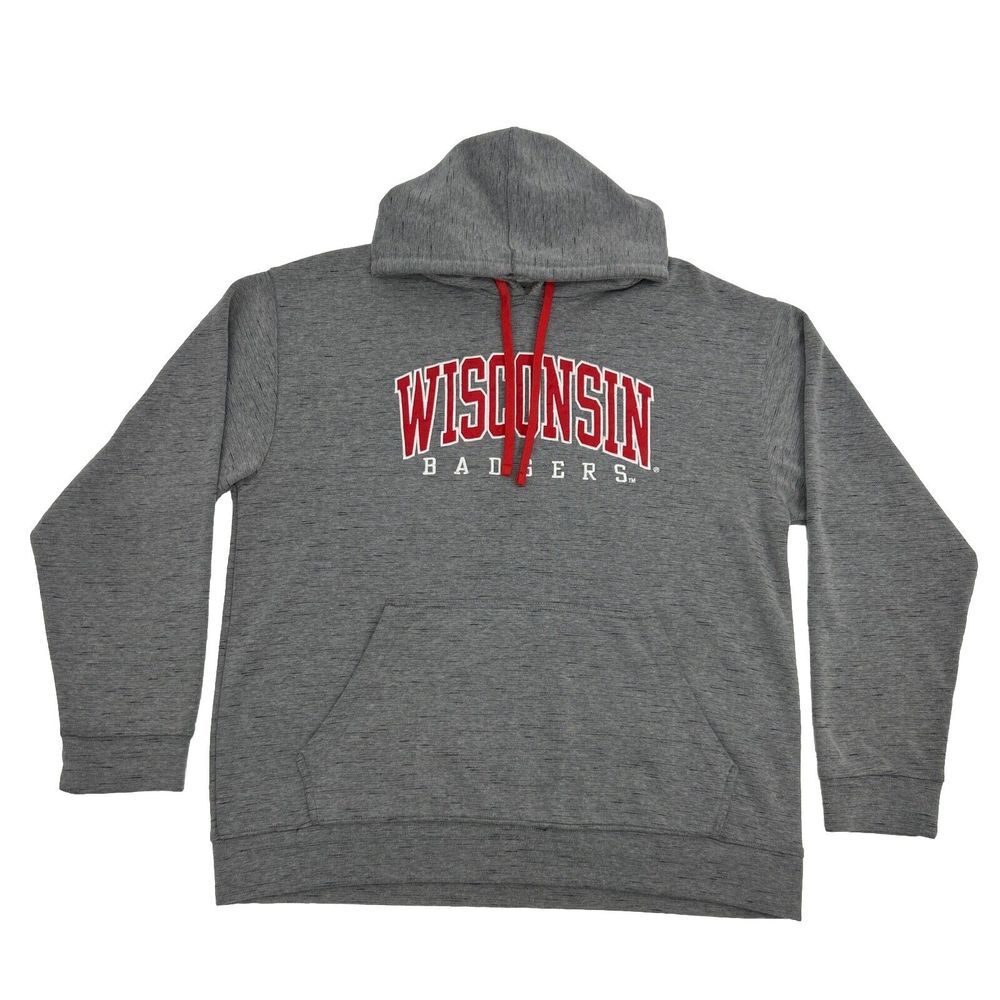 Wisconsin Badgers Sweatshirt Men's XL‎ Gray Champion Pullover Fleece Hoodie